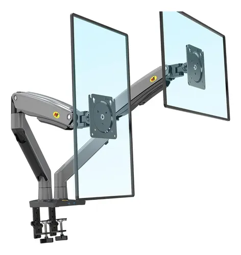 Soporte Monitor Brazo Doble North Bayou G75 22 A 32 Color Negro