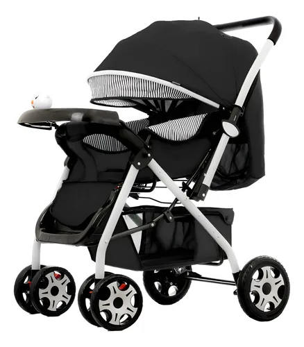 Carriola Para Bebé Musical Plegable Ligera Ultra Premium Color Negro