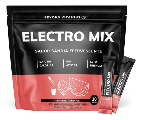Electrolitos Sin Azúcar En Polvo - Sales Minerales | Hidratación Bajo En Calorías, Apto Dieta Keto | Rehidratación - 20 Sticks Individuales - Hidratante Sabor Sandía Efervescente