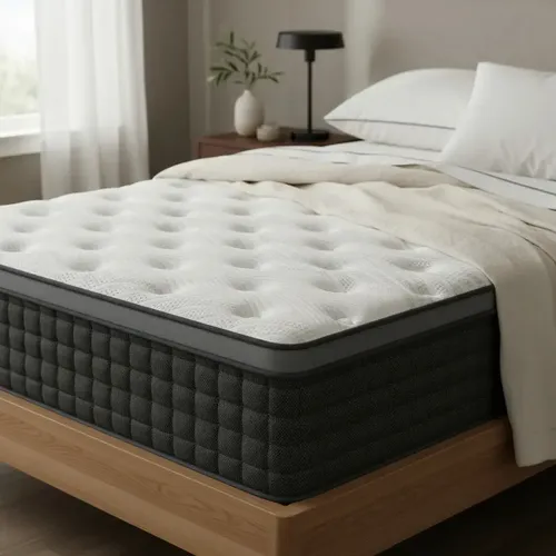 Colchón Matrimonial Ortopédico Híbrido Premium Memory Foam Con Resorte Hipoalergénico Antibacteriano | Ergonómico Soporte Espalda | Corrige Tu Postura | Caja 25cm