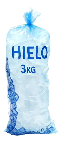 Bolsa Presind Polietileno 3 Kg Impresa Azul Para Hielo 180 Calibre