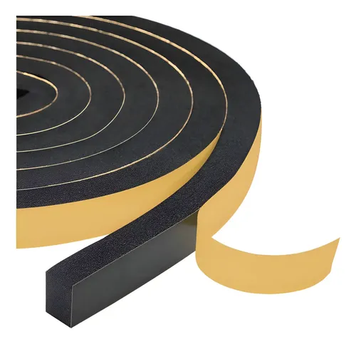 Cinta Adhesiva De Espuma Sellado De Esponja 15mm*10mm*5 Mts Color Negro