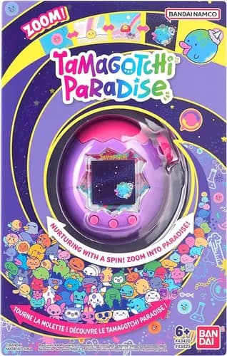 Tamagotchi Paradise Cielo, mascota virtual electrónica con pantalla a color, perilla y zoom, para niños 6+