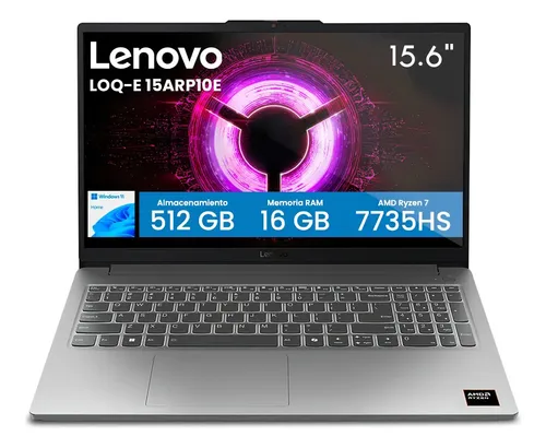 Laptop Lenovo Loq-e Ryzen 7 16gb 512gb Ssd Geforce Rtx 4050 Luna Grey