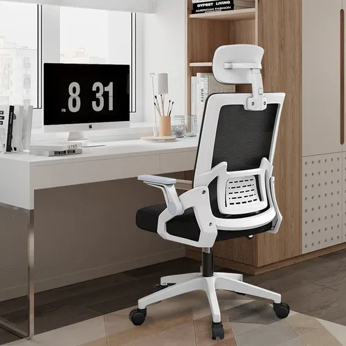 Silla De Oficina Ergonómica Con Reposacabezas Giratorio
