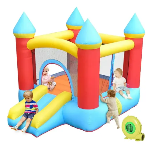 Castillo Inflable JM Vaal 2.55x1.95m Niños con Tobogán y Piscina de Bolas