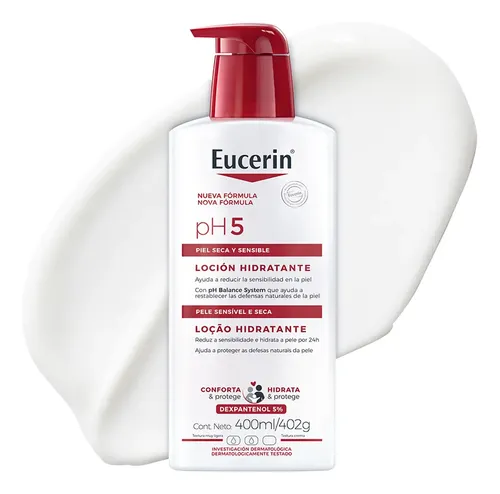 Eucerin Ph5 Loción Corporal Hidratante para Piel Seca O Sensible, 400 ml hidratación inmediata y duradera a la piel sensible