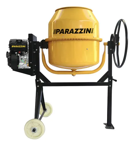 Revolvedora A Gasolina 1/2 Saco Parazzini 2.8hp 4 tiempos Profesional 140 lts Ciclo de prod. 3 min. 37 RPM