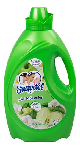 Suavizante de Ropa Suavitel Cuidado Superior Manzana 3 L. Disfruta de 100% más Fragancia y Duración. Extra Aroma Hasta Por 90 Días