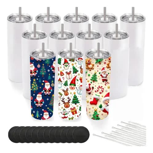 Tazas Para Sublimar Vaso Termos Sublimacións 20oz 600ml 12pzs Blanca Taza Sublimable