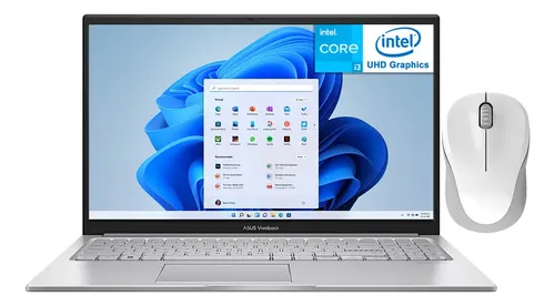 Laptop ASUS Vivobook 15 Intel Core i3 1315U 16GB 512GB SSD 15.6” Full HD W11 Plata Teclado Español Mouse DXT Ideal para Trabajo y Multitarea