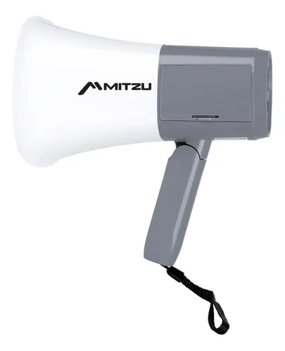Megáfono Recargable Mitzu Con 500 M De Alcance con controlador integrado Meg-440wh