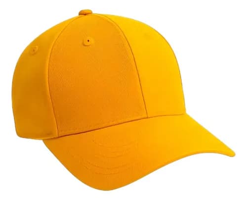 Gorra Premium Para Bordar Sublimar Lisa Acrílico Curva Color Amarillo Mango Talla Adulto Ajustable