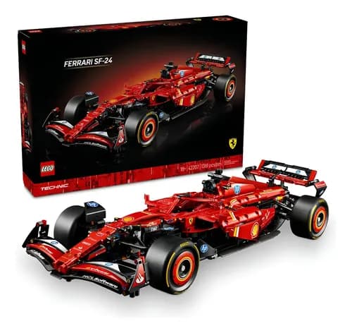 LEGO® Technic™ Auto Ferrari SF-24 F1 42207; coche a escala 1:8 de Fórmula 1; con suspensión, dirección y alerón ajustable; coche coleccionable para adultos; idea de regalo; 18+