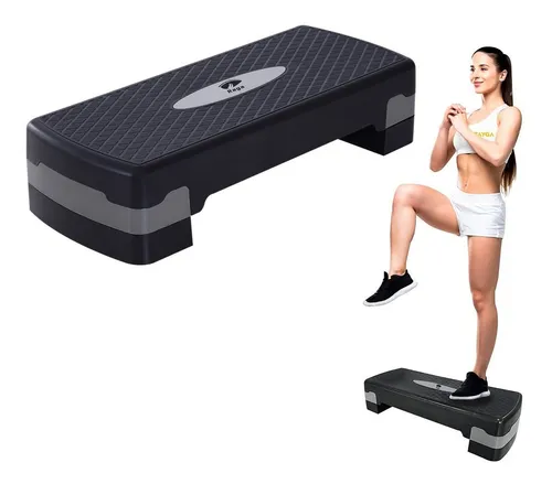 Step Banco De Aerobics Raganet DP007 Ejercicio Con 2 Alturas Ajustables Color negro