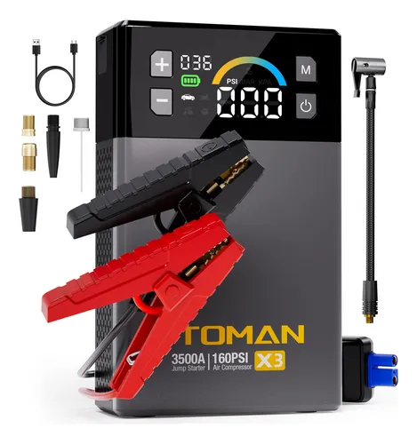 Arrancador De Batería Vtoman X3 3500a Con Compresor De Aire