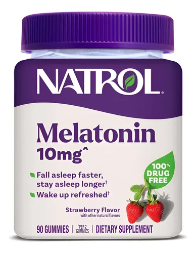 Melatonina 10mg 90 Gomitas Para El Descanso Y Sueño Natrol 