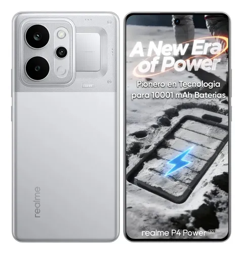 Celular Realme P4 Power 5G 8gb 256gb Smartphone MediaTek Dimensity 7400 Ultra 5G 8-core Procesador 10001mAh Batería 144Hz HyperGlow 4D Curve+ Pantalla 50MP 4K AI Cámara IP69 Resistencia al Agua NFC