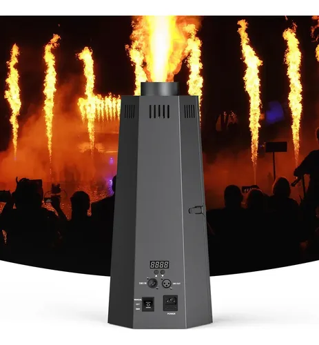 Maquina De Fuego Dmx 200w Lanza Llamas Steelpro Color Negro