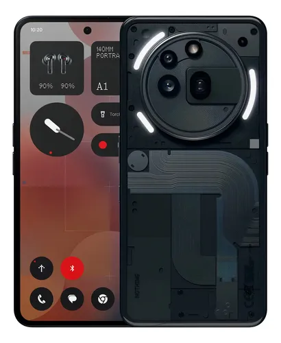 Nothing Phone (3a) Pro 12gb Ram 256gb Rom Teléfono 5g Smartphone Snapdragon 7s Gen 3 Octa Cpu 6.77'' Amoled Pantalla 120hz 3000 Nits Nfc Bluetooth 5.4 Color Negro