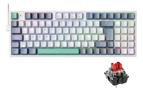 Teclado mecánico MACHENIKE K500 B94 Alambrico Español Hot Swap Rgb Retroiluminado Red Switch Teclado gamer Computadora Tecla Ergonomico teclado para pc