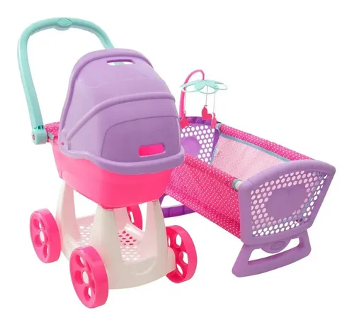 Carriola Mecedora Y Cuna Para Muñecas Prinsel Resistente 4004