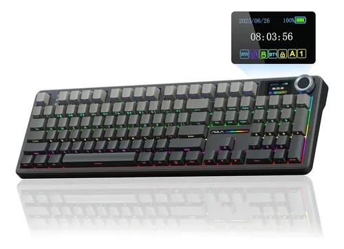 Teclado Mecanico Aula F108 Triple Conexión, Zephyr Switch