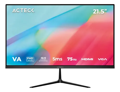 Monitor Gamer Acteck con pantalla de 21.5" 75Hz y resolución Full HD