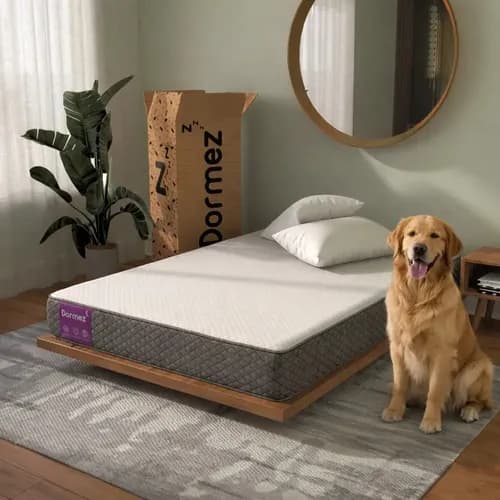 Colchon En Caja Matrimonial Foam Dormez Gris Color Gris oscuro