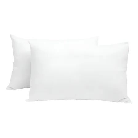 Set De 2 Almohadas Pack Estándar Microfibra Hotelera Comoda Blanco