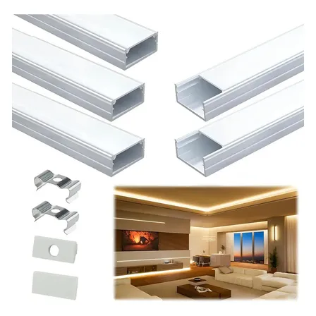 20m Perfil De Aluminio Para Tira Led En Casa Oficinas 1m*20pcs