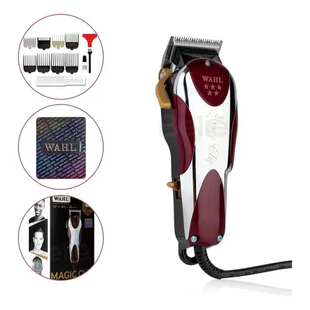 Máquina Cortadora De Pelo Profesional Wahl® Magic Clip 5 Star Clipper Para Barberia Con Holograma De Autenticidad Red