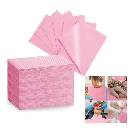 Toalla Campo Desechable Dental/mantel Para Tatuajes 75 Pcs Rosa