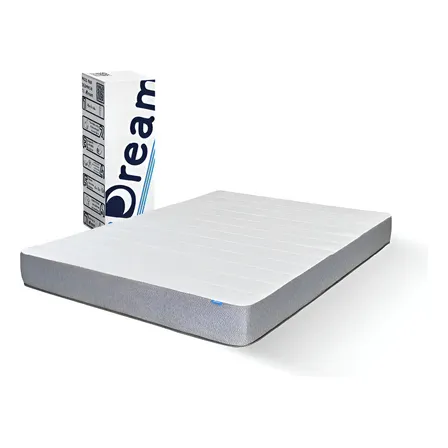 Colchón Udream Memory Foam Smart Matrimonial Color Gris