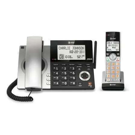 Teléfono Inalámbrico Contestador Automático Con Y Sin Cable At&t Modelo Cl84107 Bloqueo De Llamada Altavoz Simulado Contetsador Automático