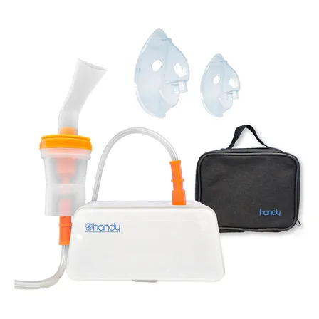 Nebulizador De Pistón Para Niños Y Adultos Con Accesorios Y Bolsa De Guardado 403d Handy Color Blanco
