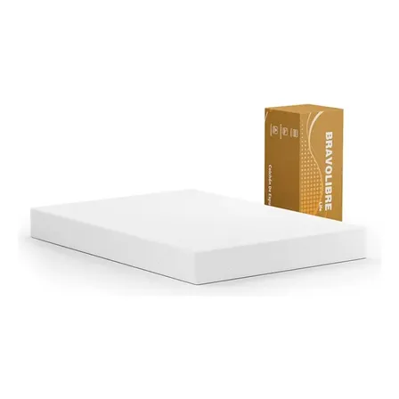 Colchón Matrimonial De Espuma Viscoelástica Blanco 20cm Alto