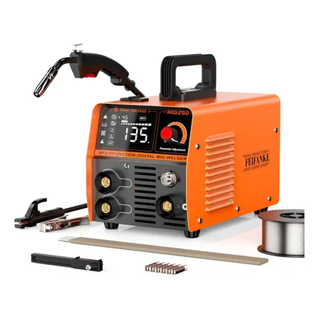 Soldadora Inversora Máquina De Soldar Microalambre 135a,mig/tig/mma 3 En 1 60hz 110v Maquinas De Soldar... Naranja