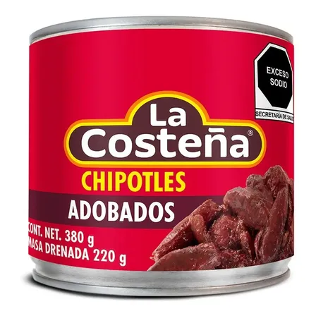 Chiles Chipotles Adobados 380g La Costeña