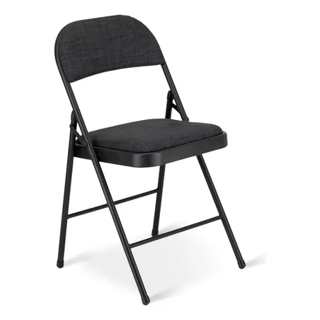 Silla De Jardín Marthing Sillas Plegables Acojinada K4seac1 Color Negro Diseño Plegable Acojinada 1 Cuerpo 75cm X 46cm X 46cm - Pack De 4 Unidades