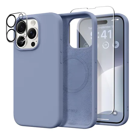 Funda Para iPhone 16 15 Magsafe + Mica Pantall + Mica Cámara