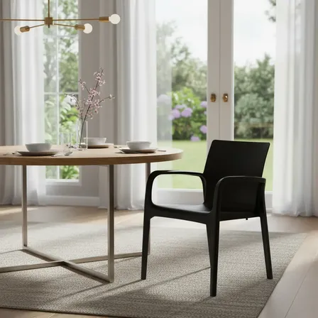 Silla Moderna Con Descansabrazos De Polipropileno Durable