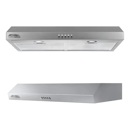 Campana Cocina Extractora 2 Filtros Adir Acero Inox 3 Vel Plateado