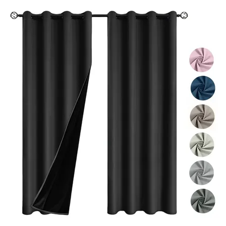 2pz 132*213cm Cortinas Black Out Para Sala Decoracion Cuarto