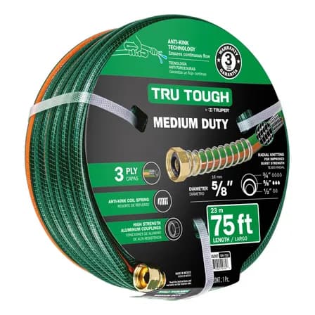 Manguera Reforzada De 5/8'', 3 Capas, Tru Tough Gh-753 Verde