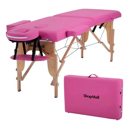 Camilla Portátil Spa De Madera Color Rosa Shopmall Cama 001