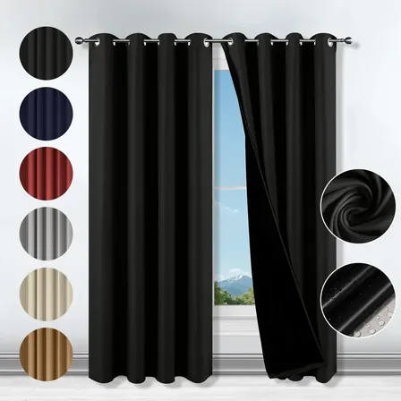 Cortina Blackout Para Ventana 214x160cm 2pzs Habitacion Sala