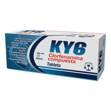 Ky 6 Antigripal 10 Tabletas Clorfenamina Compuesta