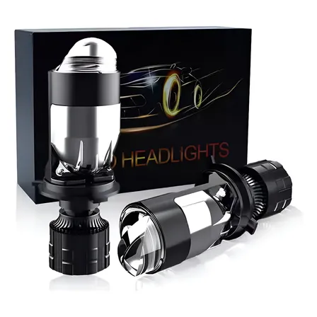 Par Coche Led Faro Lupa Proyector Focos H4 Altoy Bajo Canbus
