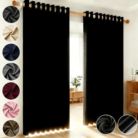 Cortinas Blackout 2 Pzs Opacas Térmica 280x220cm Recámara